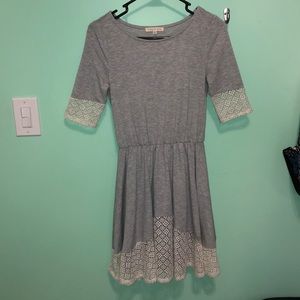 Heather grey midi dress